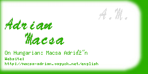 adrian macsa business card